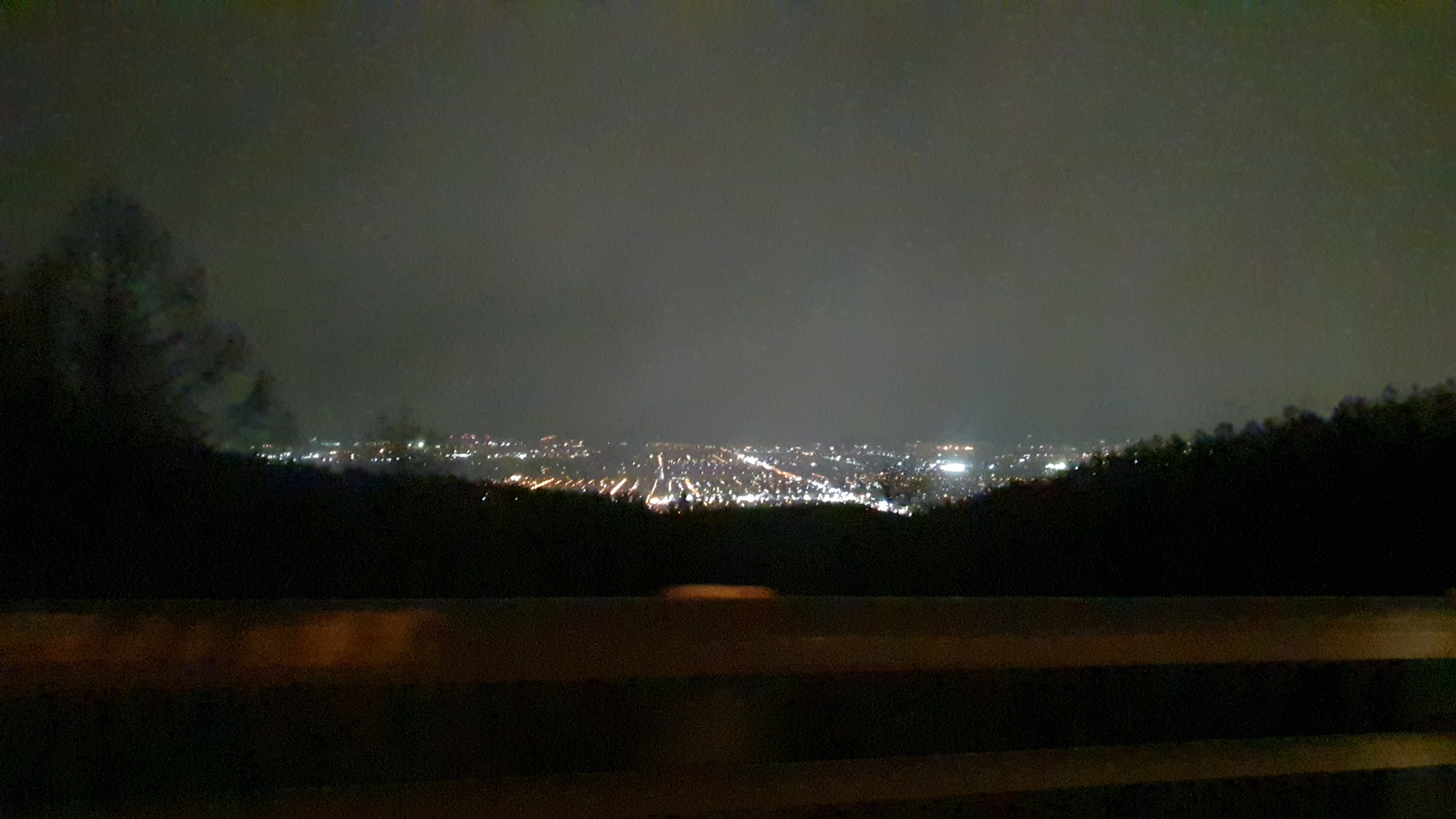 night city view from mountain